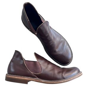 Vulcan Men’s Size 7.5 M Chestnut Brown Leather Slip On, Dress Shoes Vintage 50’s